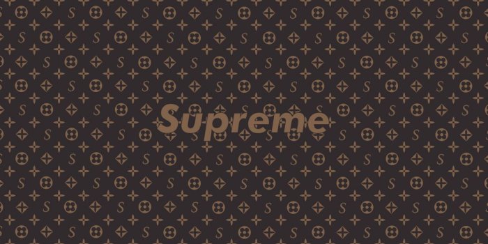 1366x768 The North Face, Gucci, Brown, Pattern, Louis Vuitton Laptop