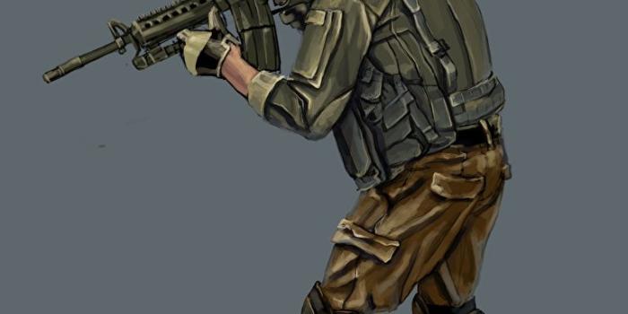 768x1024 Desktop Wallpapers Soldiers US Assault rifle Gray background