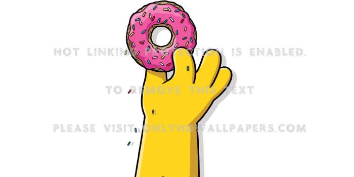 1280x1024 Homer Simpson donuts The