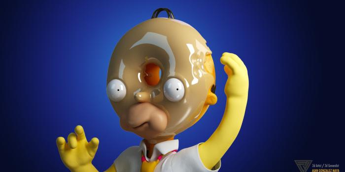 1920x1080 ArtStation - Homer donut Head, Alan Maya