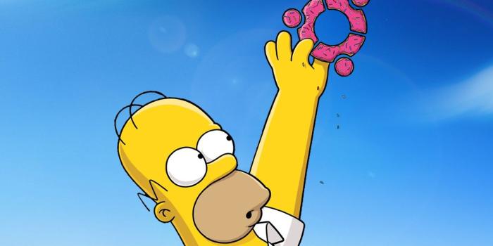 1280x1024 Homer Simpson Linux donut | WallpaperFool