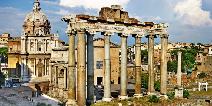 1600x940 Download wallpaper Roman Forum, Roma, Italy, vintage free