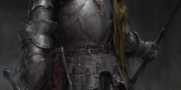 728x1298 HD wallpaper: gray knight armor, artwork, women, weapon