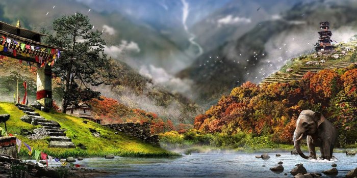 1332x850 Wallpaper Elephant, Wallpaper, The Himalayas, Elephant