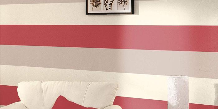 1500x1500 Red / Grey / Cream - 40910 - Olivia Stripe - Wallpaper