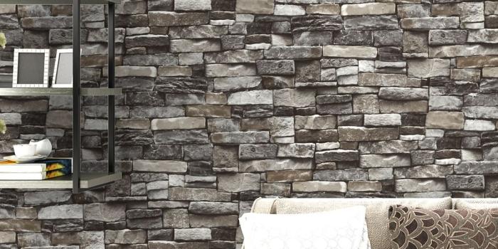 1000x1000 US $12.25 65% OFF|Red,Grey Vintage Rustic Stone Brick Wallpaper Roll Living  Room Bedroom Restaurant Background Loft 3d Wall Paper-in Wallpapers from