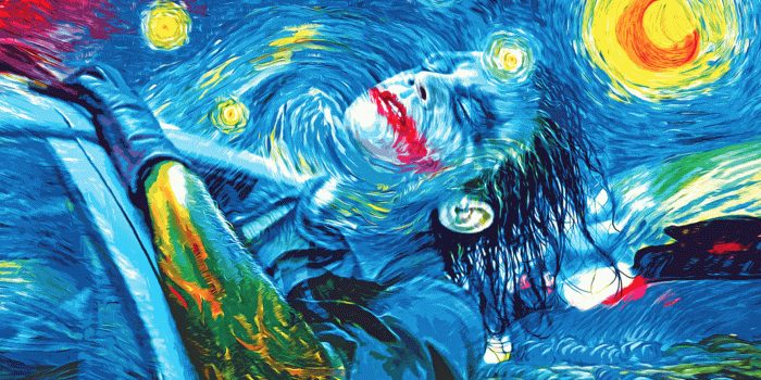 1734x1194 Starry night with the Joker : woahdude