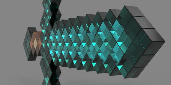 1920x1080 Minecraft Diamond Sword|Autodesk Online Gallery