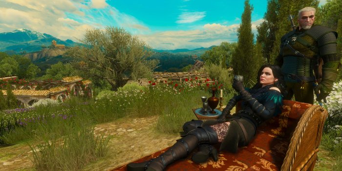 3840x2160 Picture The Witcher 3: Wild Hunt Geralt of Rivia Yennefer