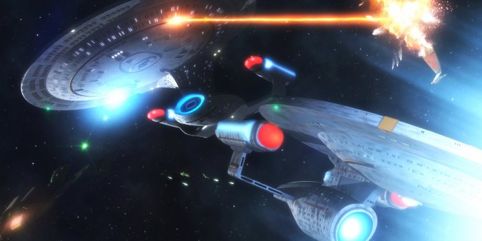 2560x1600 Star Trek Enterprise vs Klingon Space Battle, free Star Trek