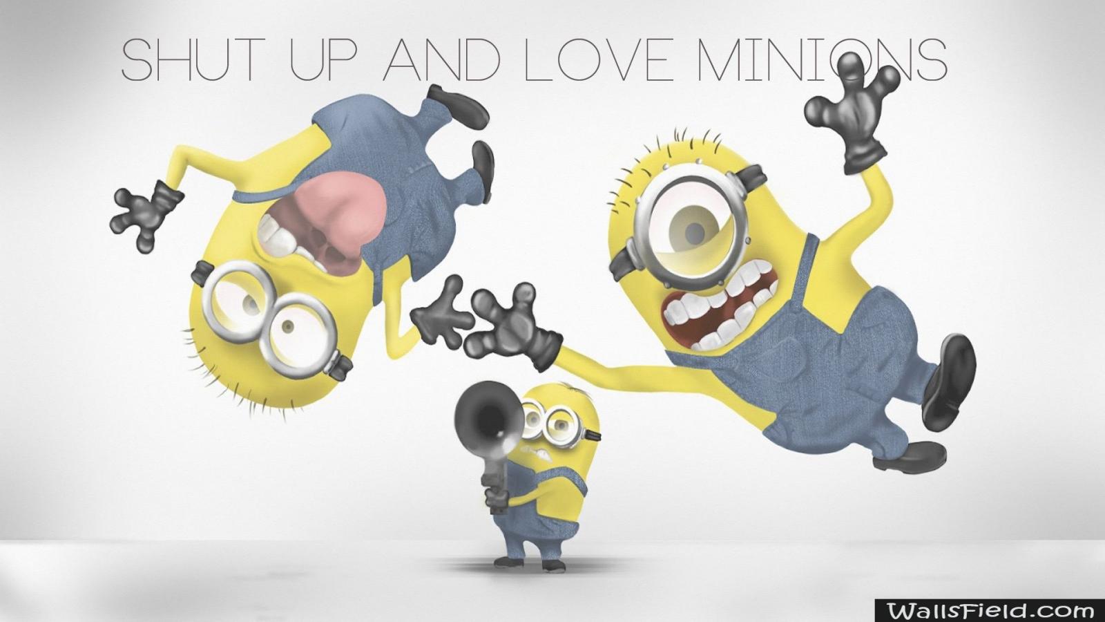 1920x1080 Shut Up and Love Minions - Wallsfield.com | Free HD Wallpapers