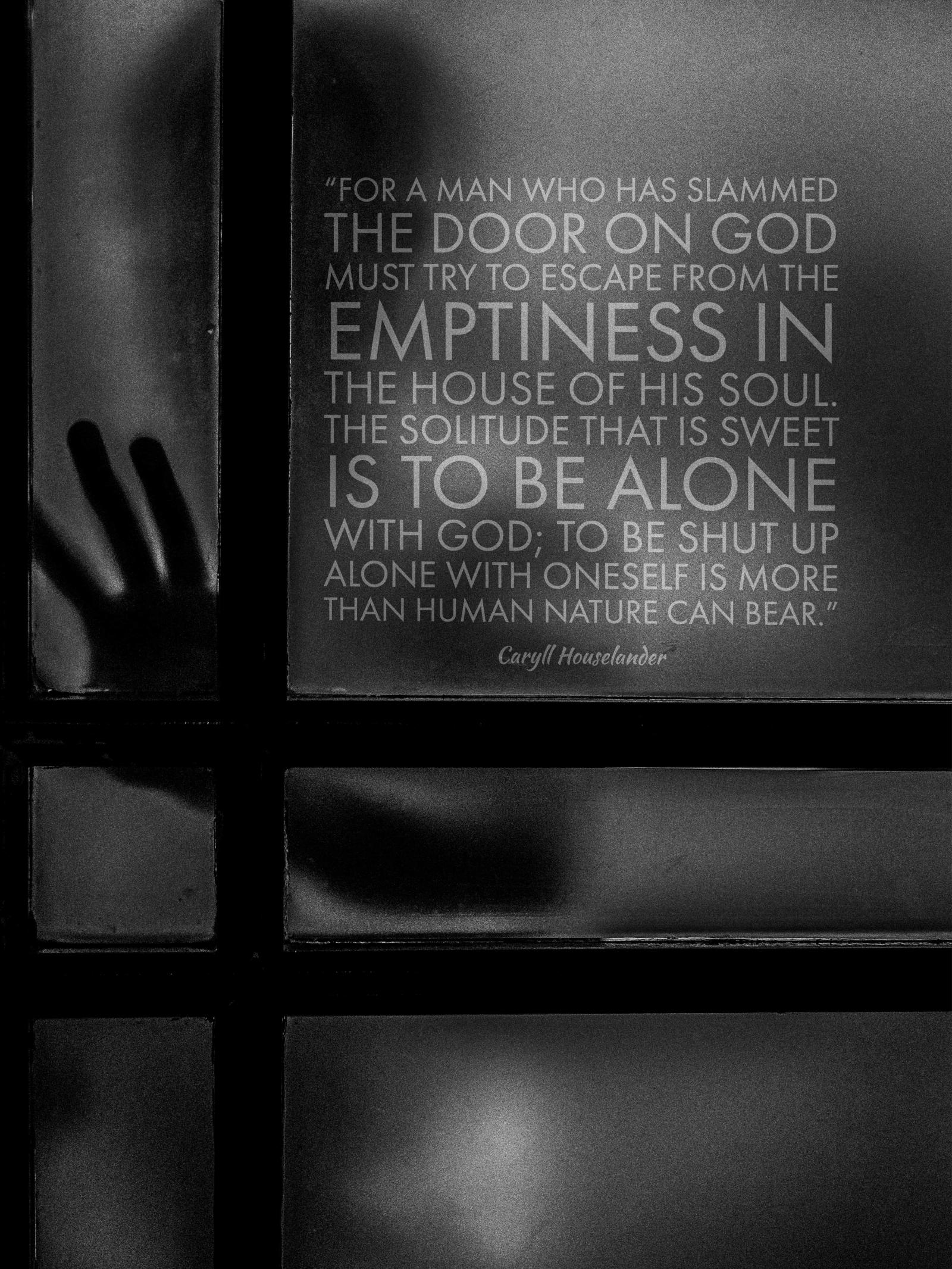 3648x4862 The Solitude that is Sweet Silhouette Closing Door Caryll