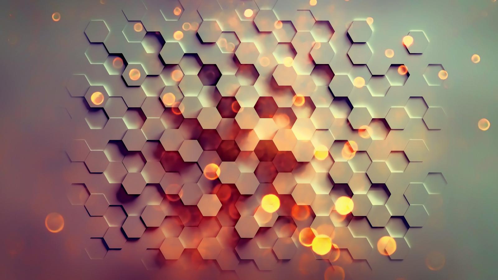 3840x2160 Download 3840x2400 wallpaper 3d, hexagons, pattern, abstract
