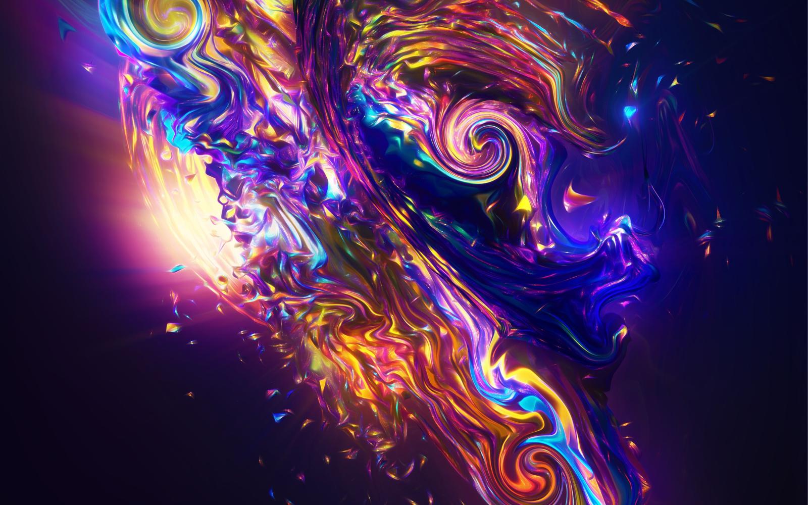3840x2400 Download Carnival, colorful, fractal, abstract wallpaper