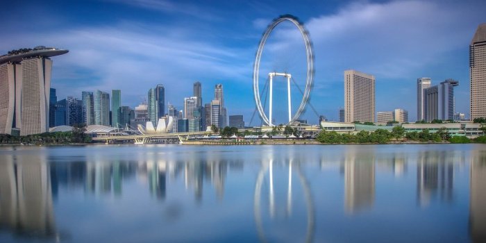 1332x850 Wallpaper reflection, day, Singapore, Ferris wheel images