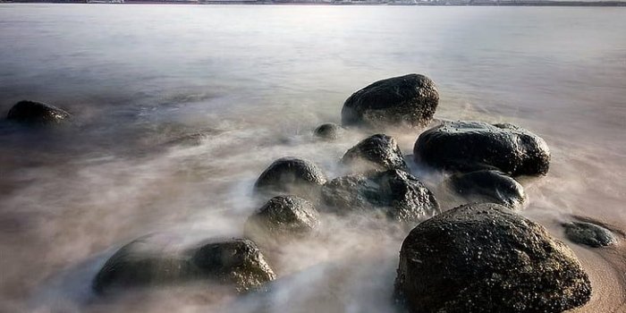 728x1092 HD wallpaper: black rock in the seashore during cloudy day