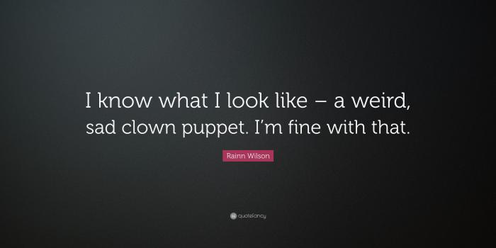 3840x2160 Rainn Wilson Quote: “I know what I look like – a weird, sad