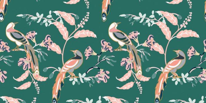 1100x1318 Birds Of Paradise • Luxurious Tropical Bird Wallpaper • Milton & King UK
