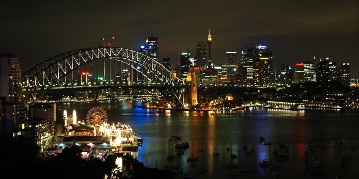 2049x1332 sydney, australia | Sydney city, Sydney skyline, Night skyline
