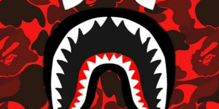 750x1334 Bape shark face red camo in 2020 | Bape wallpapers, Bape