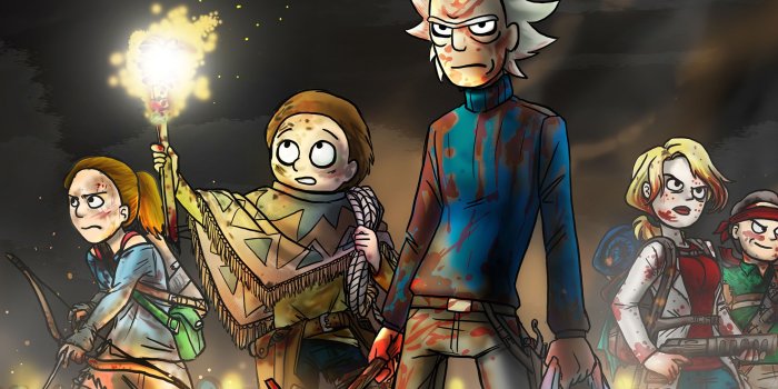 2560x1440 Rick and Morty in battle Wallpaper 4k Ultra HD ID:4119