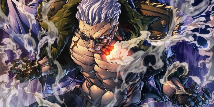 3840x2160 Smoker , White Hair, One Piece, Anime, Smoke, Cigar, - One