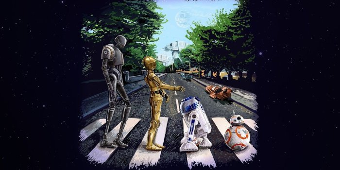 1332x850 Wallpaper Star Wars, Art, Star Wars, r2d2, Beatles, Droid