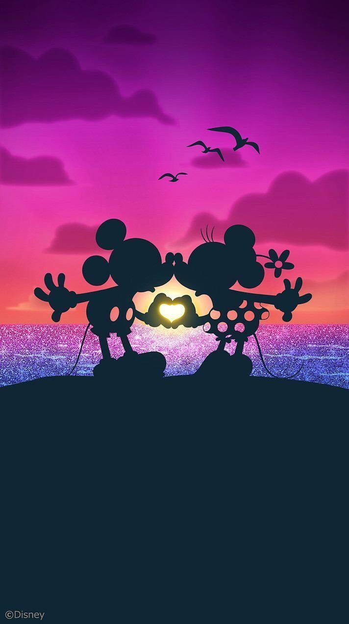 712x1272 Phone Celular Wallpaper Mickey Loves Minnie Wallpaperart