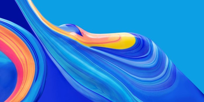 1280x720 Wallpaper Liquid blue, Abstract, Blue, Huawei MediaPad M6