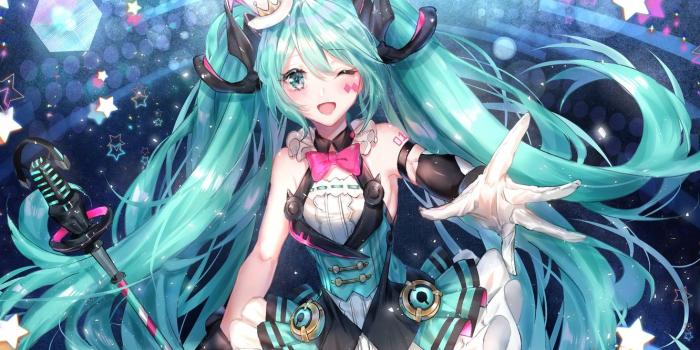 1332x850 Wallpaper girl, hand, Hatsune Miku, Vocaloid, Vocaloid, Hatsune