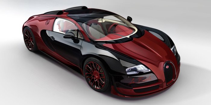 1920x1080 Red and black convertible coupe, Bugatti Veyron, car HD wallpaper