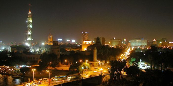 1024x768 Egypt-2B-004 - Cairo at Night | Night view of the Nile River…