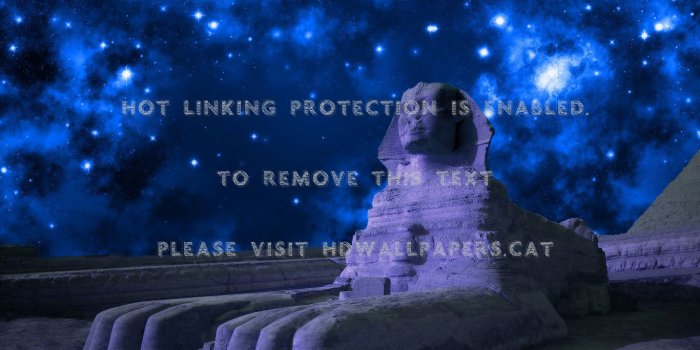 1366x768 the sphinx monument giza starry egypt night