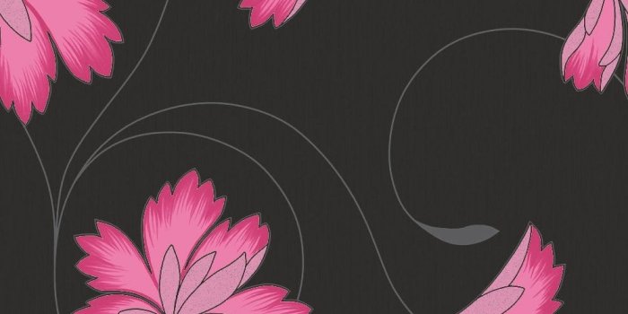 1000x1000 Buy Crown Flourish Wallpaper Hot Berry Pink / Charcoal Black