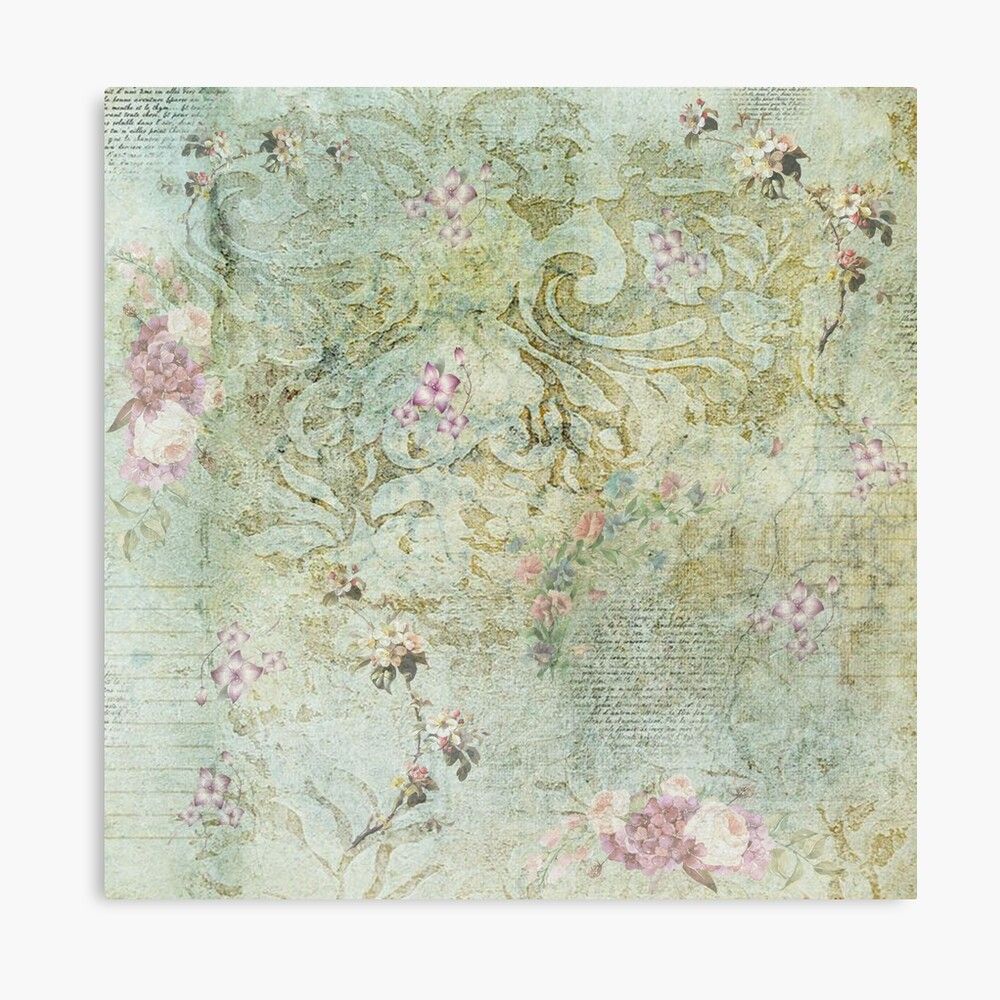 1000x1000 Vintage French Floral Wallpaper