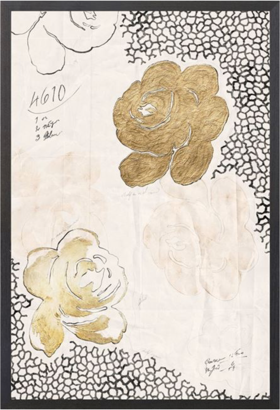 892x1304 Vintage French Wallpaper Framed Art II