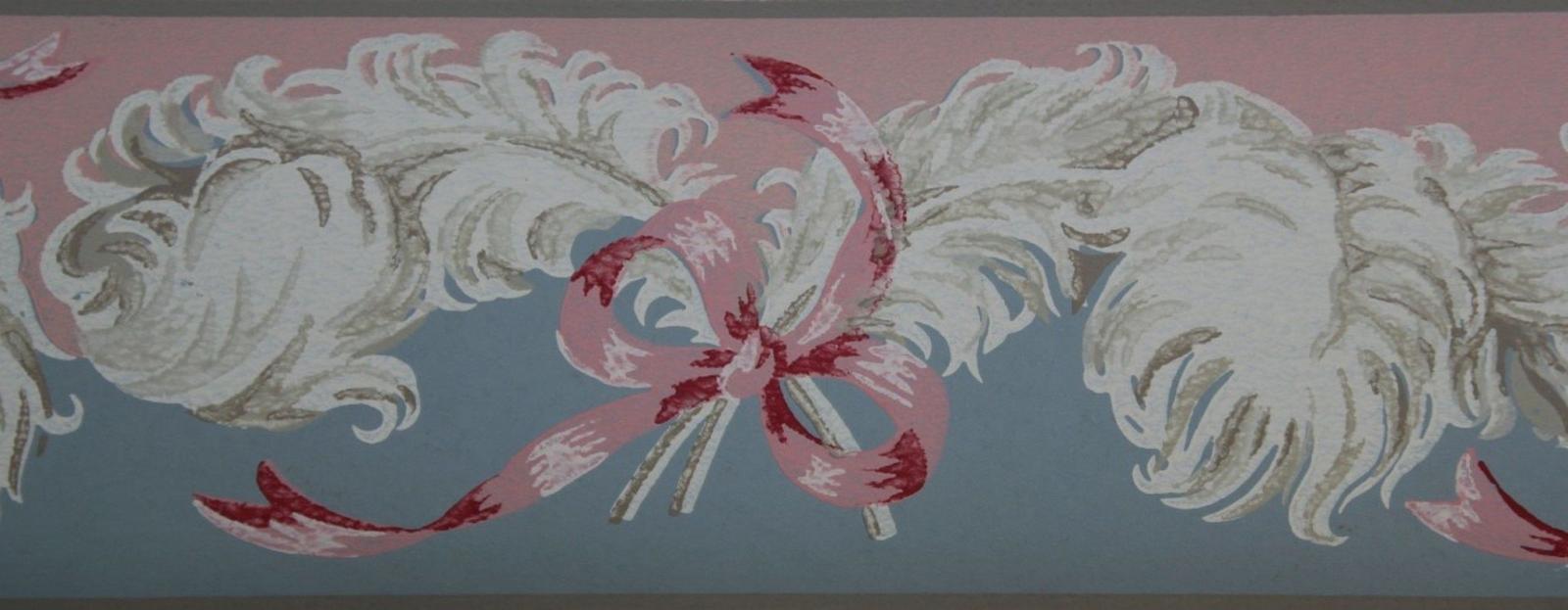 2048x798 Trimz Vintage Wallpaper Border French Plume - Rosie's Vintage