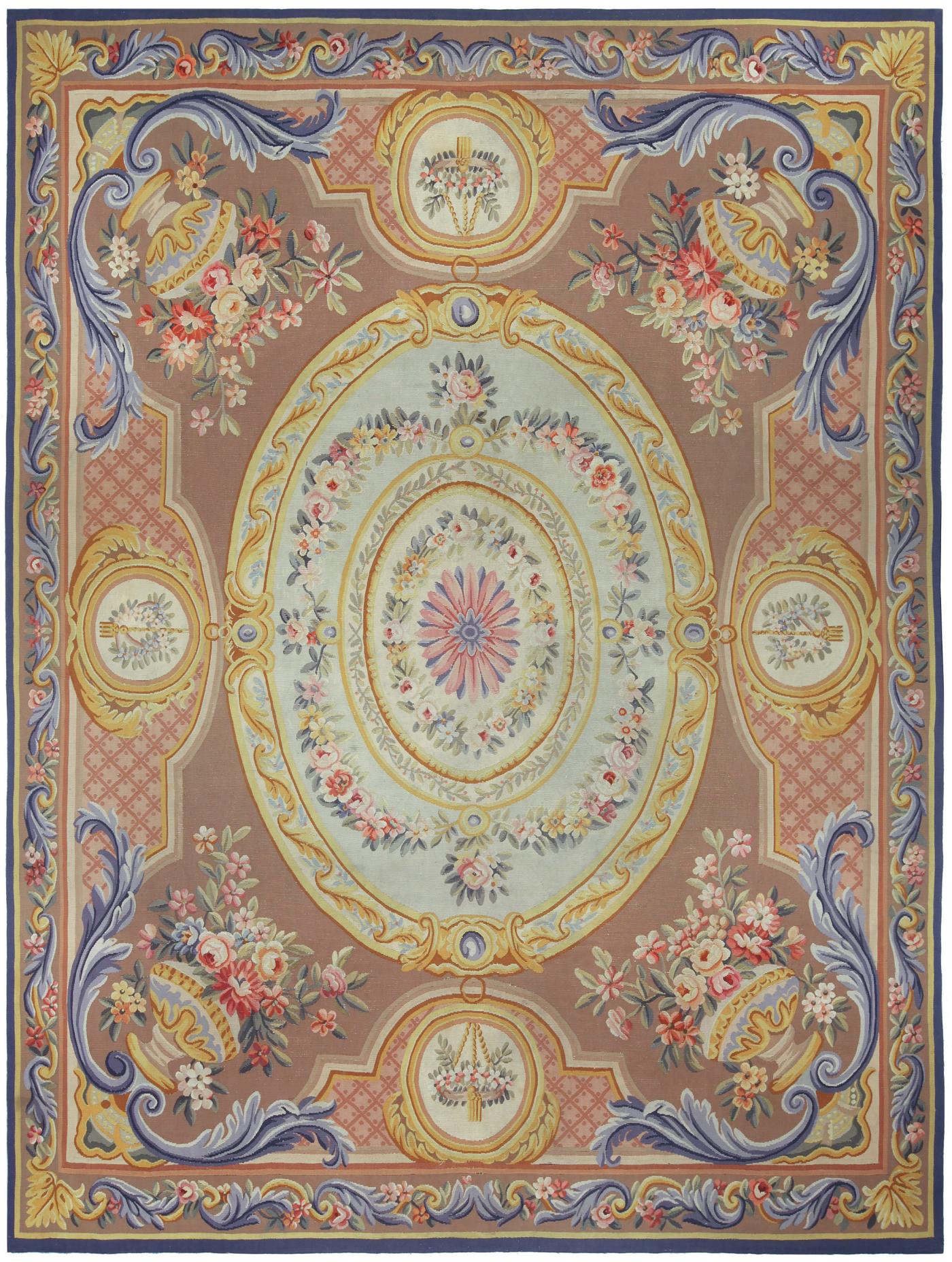 1400x1855 Vintage French Aubusson Rug