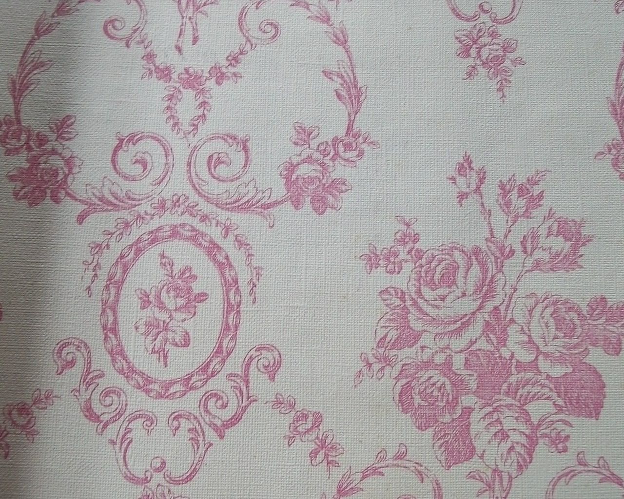 1280x1024 Free download Vintage French Wallpaper Sample Sheet Pink by