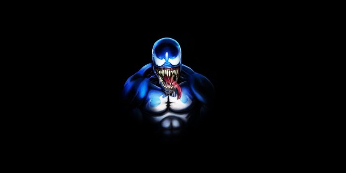 1920x1200 Marvel Venom illustration, minimalism, being, black background