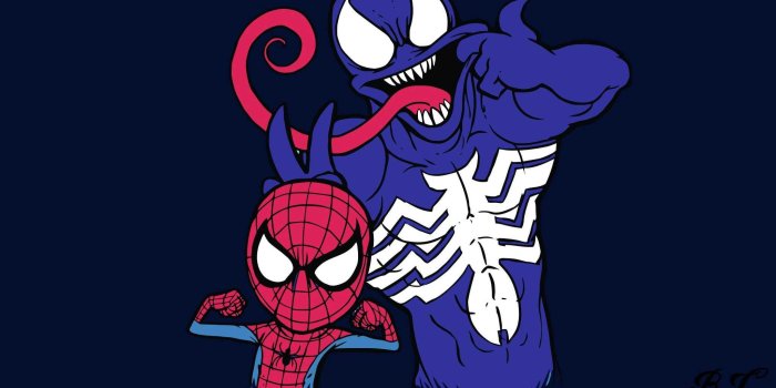 2048x1152 Venom And Spiderman 8K HD Wallpaper (2048x1152)