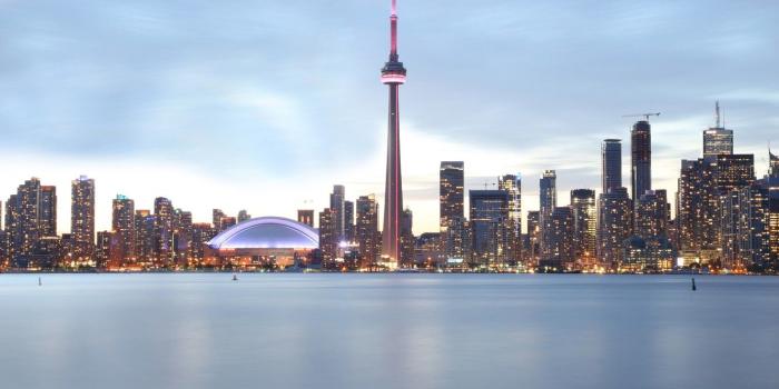 1332x850 Wallpaper the sky, clouds, lake, Canada, Toronto, lake Ontario, CN