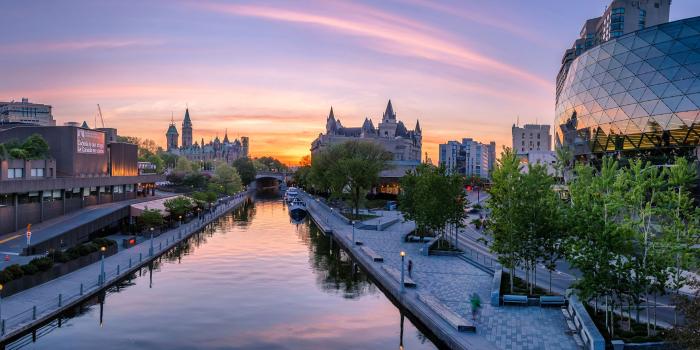 2560x1440 Images Canada Ottawa Ontario Canal sunrise and sunset 2560x1440