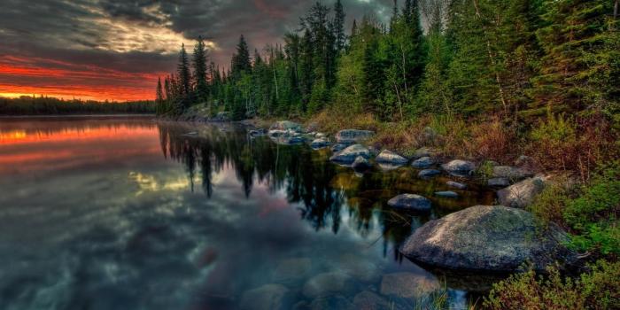 1600x1066 Download wallpaper Ontario, Canada, sunset, lake free desktop