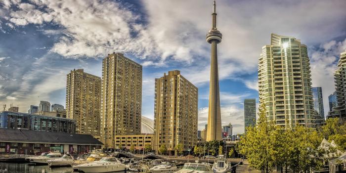 1920x1200 Download wallpapers CN Tower, Toronto, Harbourfront, skyscrapers