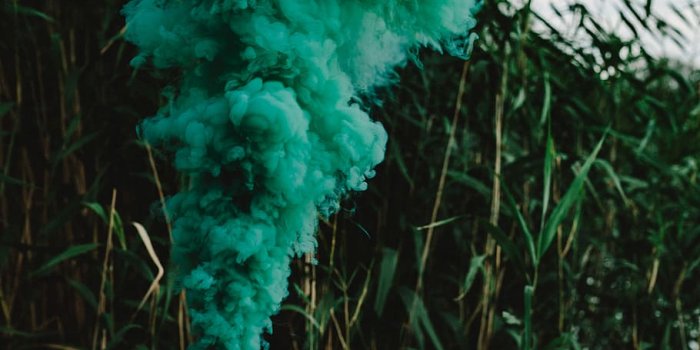 910x1365 HD wallpaper: Green smoke bomb, abstract, background, outdoor