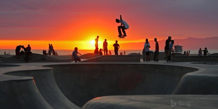 1920x1200 Skateboarding At Venice Beach, California - Skate Sunset Venice