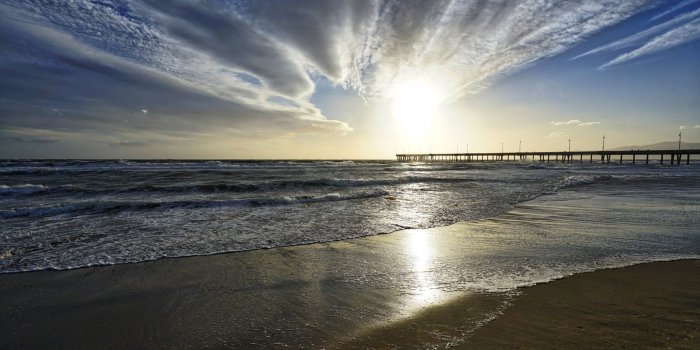 2560x1440 Sunset At Venice Beach Ca March 2016 - Beach 6000 X 4000