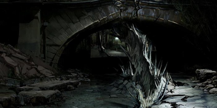 1000x1000 Earthquake Fissure | Alone in the dark, Abstract digital art, Dark