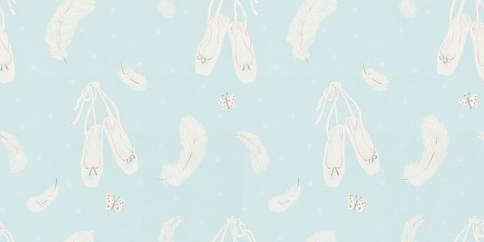 1200x1800 Ballet Shoes by Sanderson - Duck Egg - Fabric - 223919 | Ballet